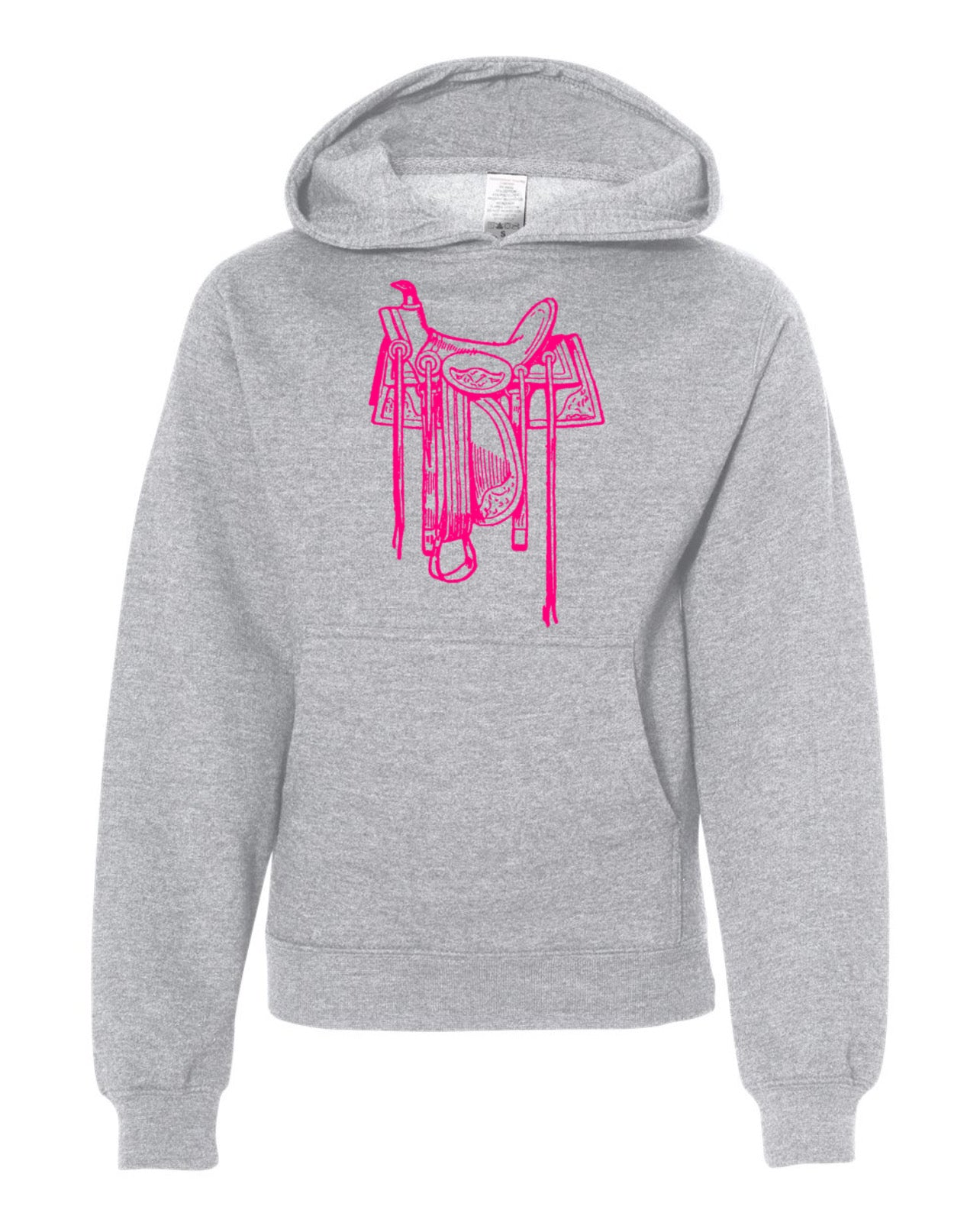 Pink Saddle Hoodie - Youth